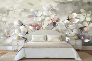 پوستر گل های سه بعدی برای اتاق خواب