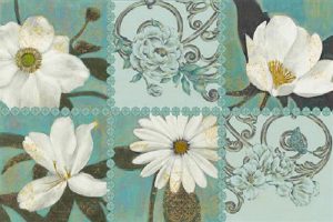 پوستر گل های گوناگون سفید رنگ